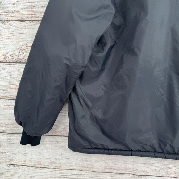 Vintage 80's Windjammer Sherpa‎ Lined Nylon Snap Down jacket Men's XL Black - Picture 14 of 14